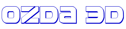Ozda 3D police de caractère